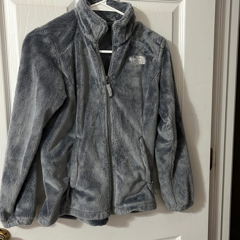 North Face Girls Zip Up Fuzzy Jacket